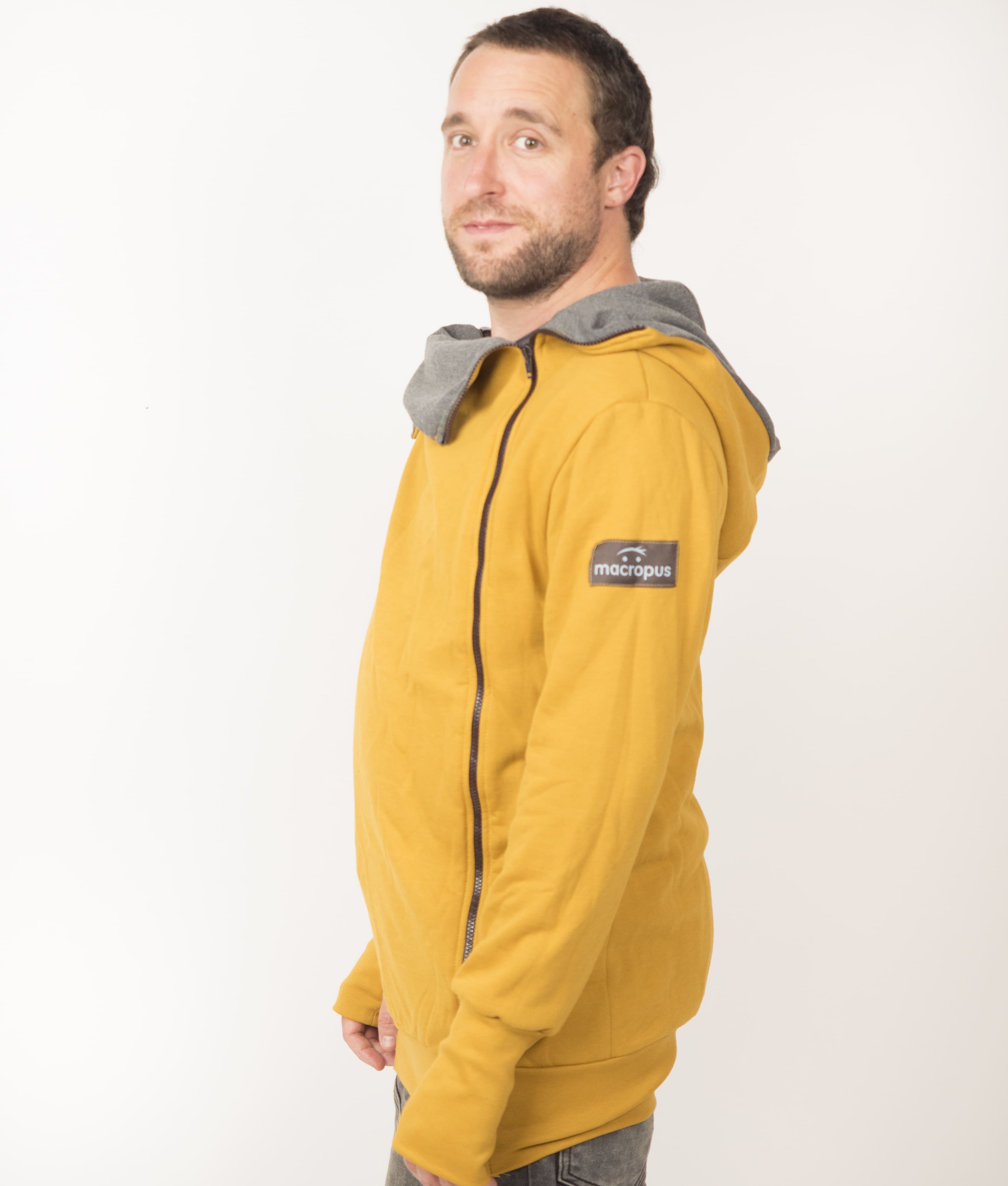 Dessuadora porteig, embaràs i estàndard mostassa + insertable - Talla gran - Imatge 3