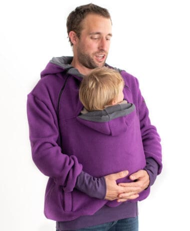 Abrigo porteo, embarazo y estándar lila + insertable-Talla grande