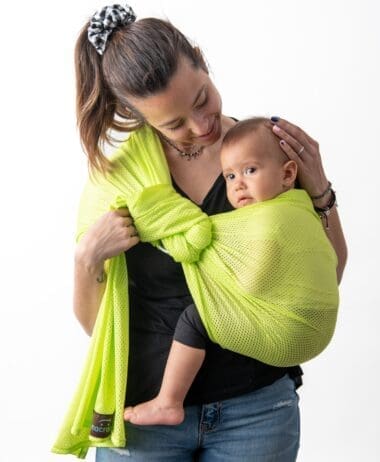 Bandolera porteo agua pistacho