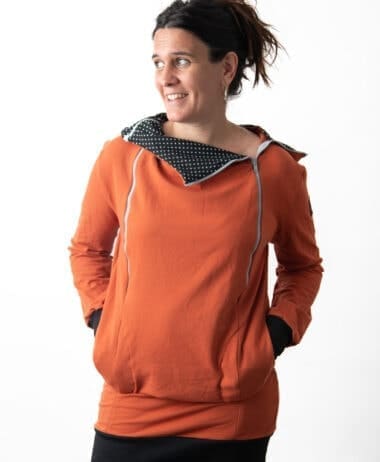 Vestido lactancia teja