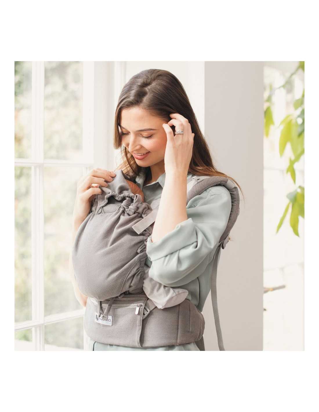 Mochila Ergonómica Quokkababy E-Carrier Light Grey - Imagen 2