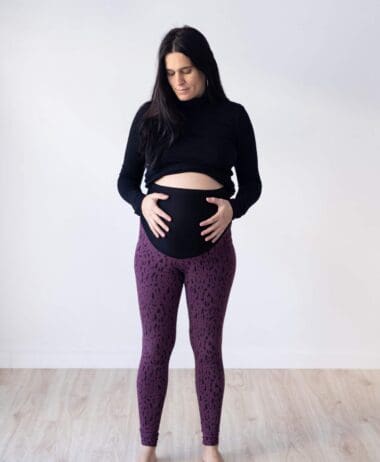 Leggings embarazo lila