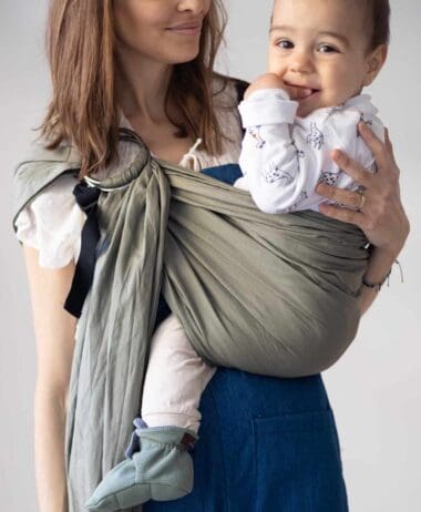 Bandolera porteo caqui