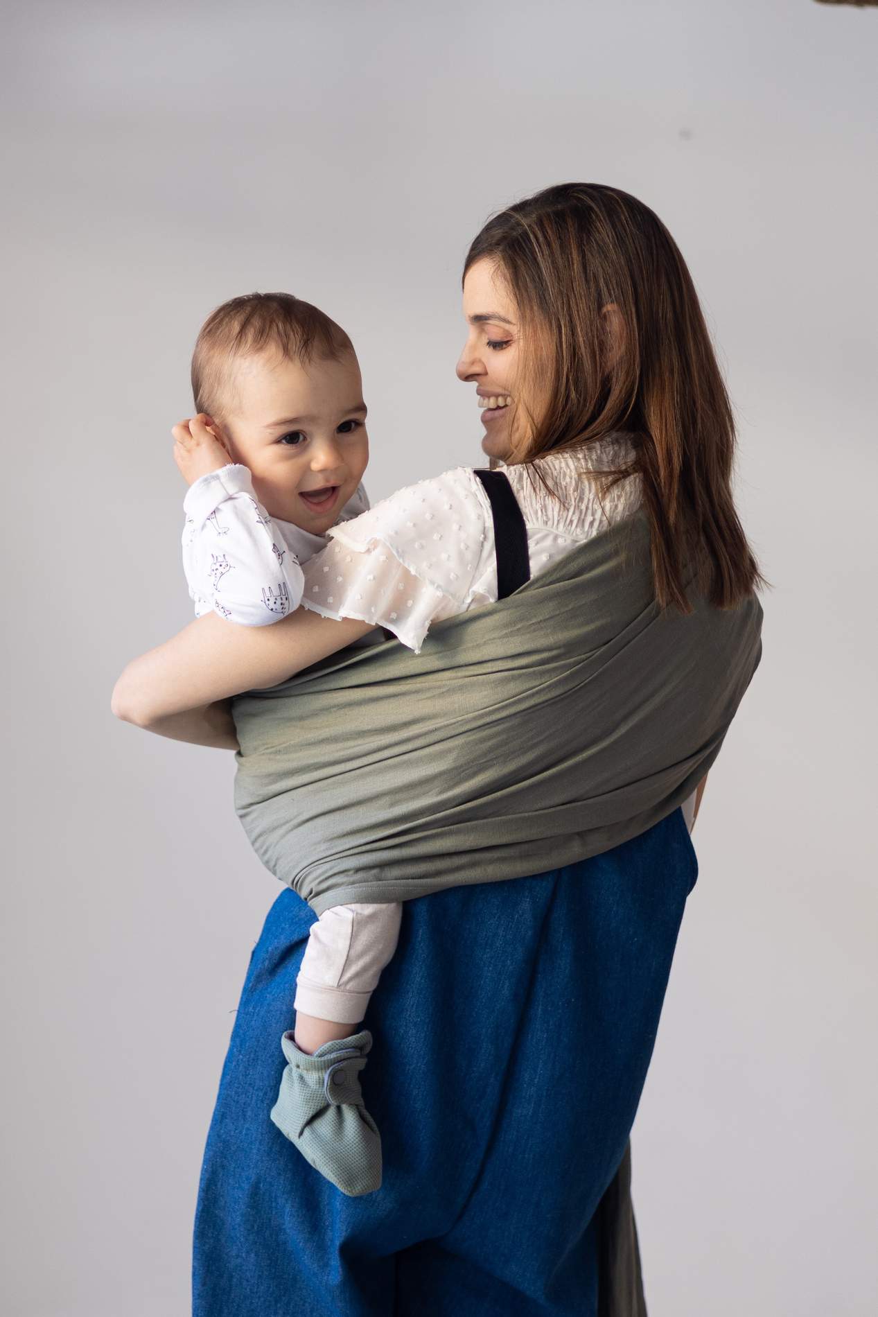 Bandolera porteo caqui - Imagen 3