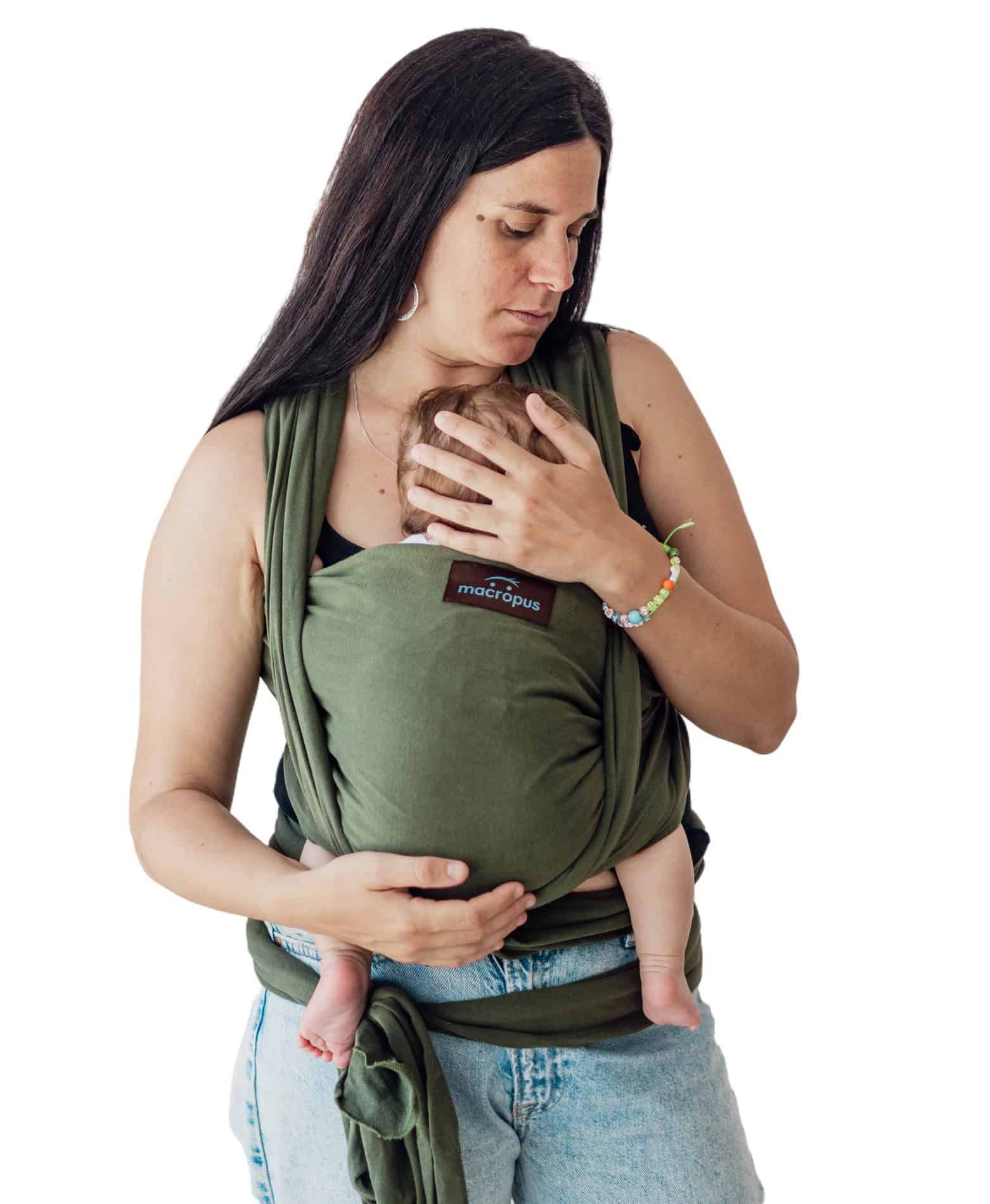 Fular elástico verde oliva - Imagen 2