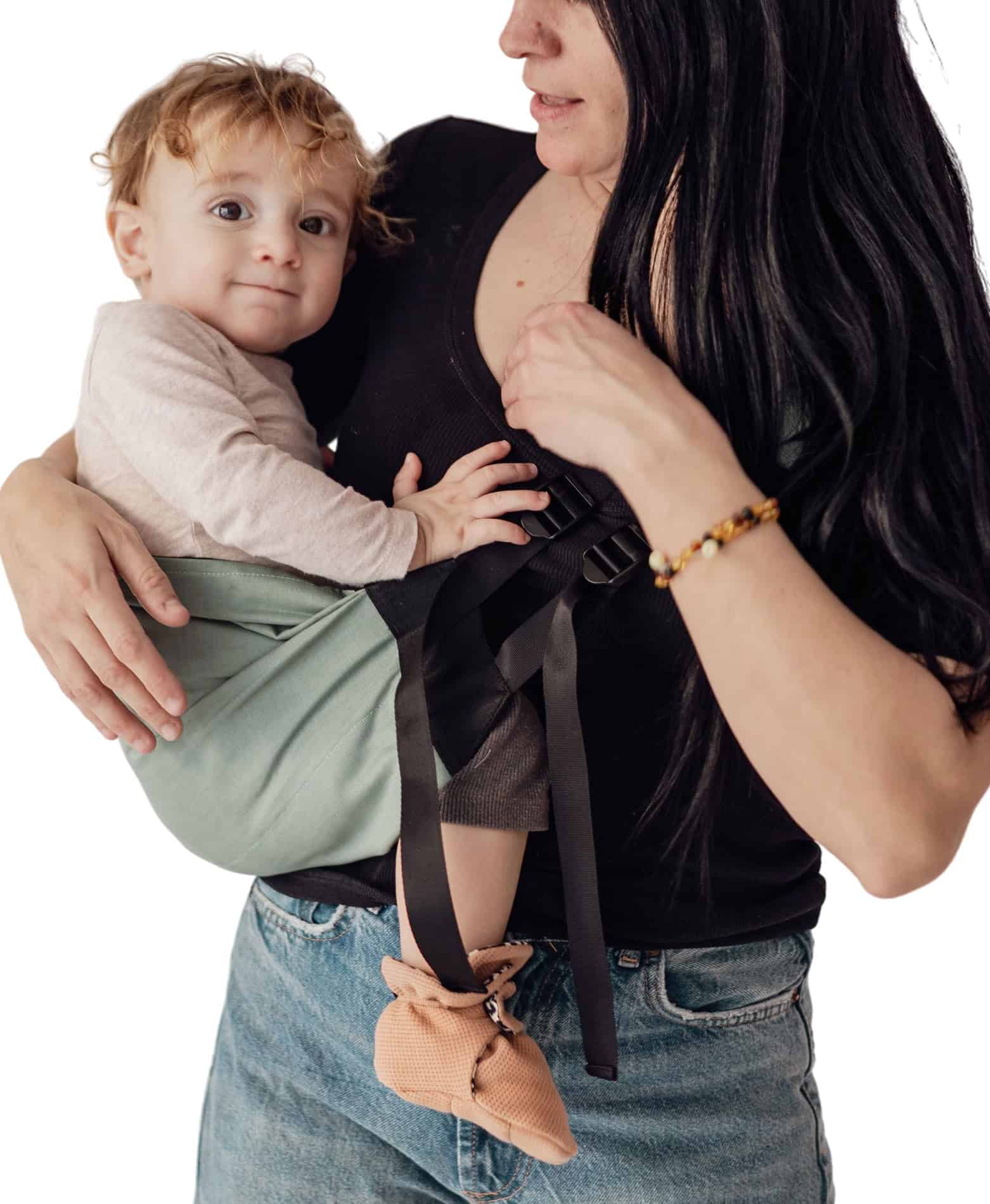 Bandolera porteo toddler menta