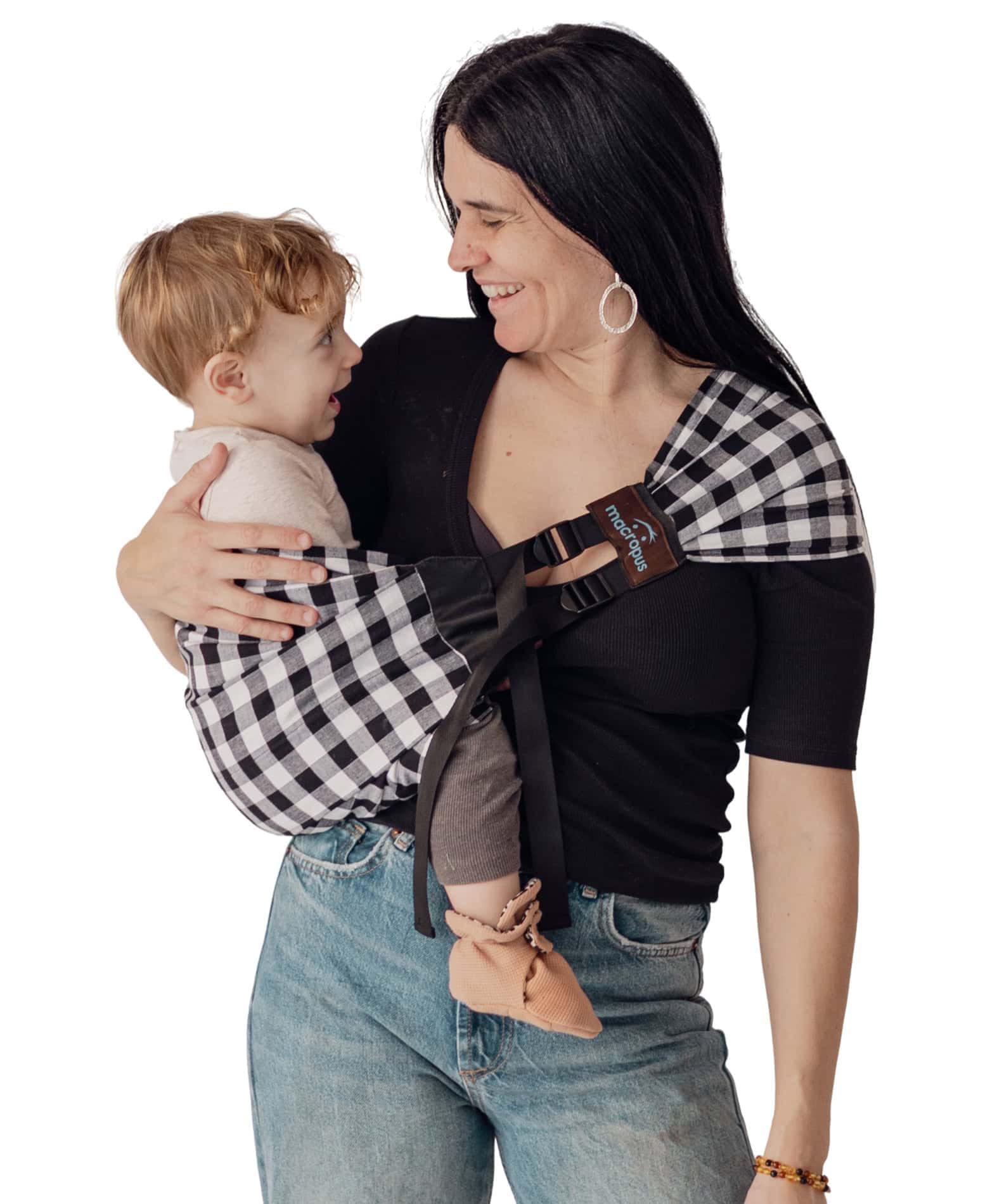 Bandolera porteo toddler vichy - Imagen 2